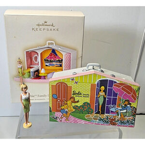 Hallmark Keepsake Barbie Family Deluxe House Ornament Mini Doll Retro Mod 2007